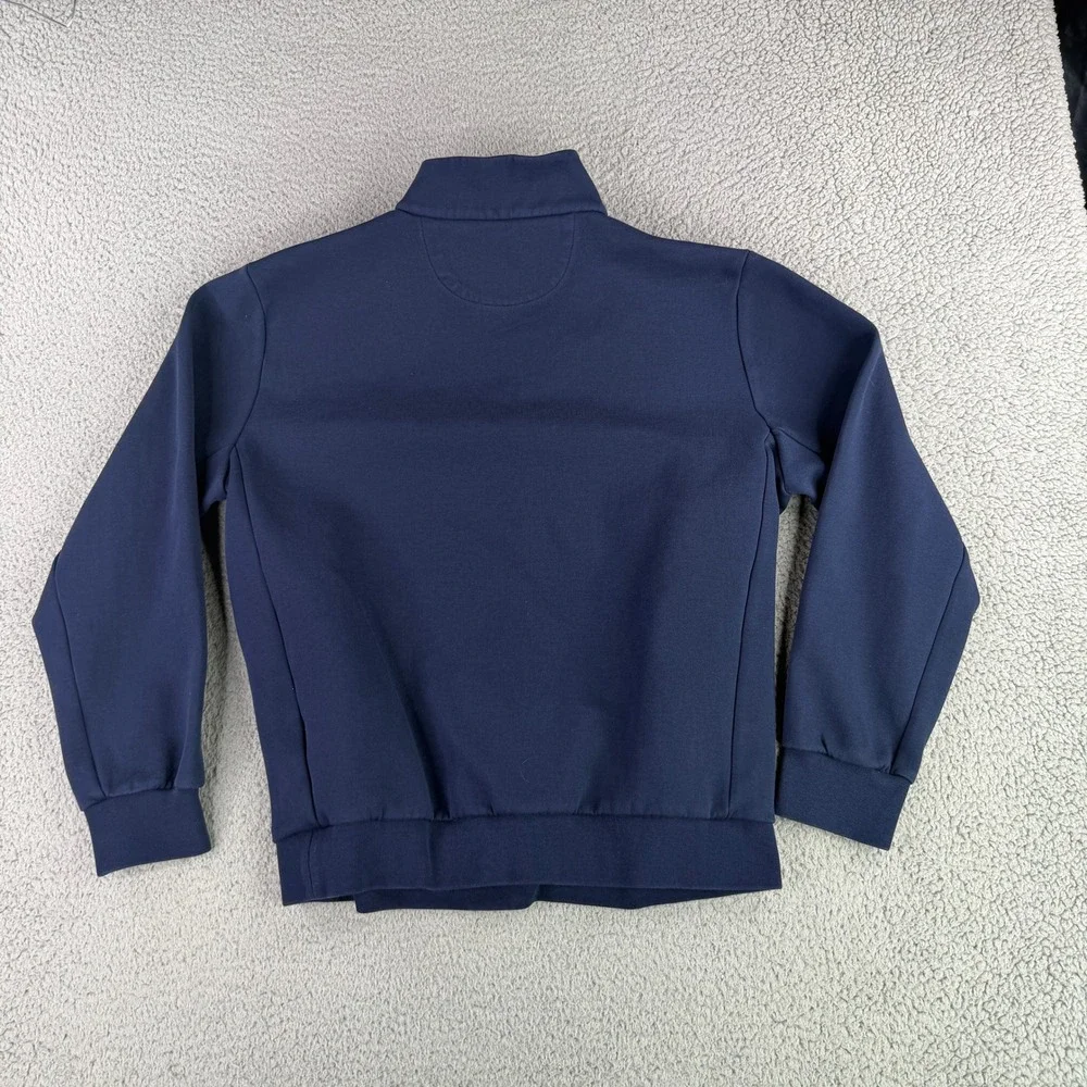 Polo Ralph Lauren Sweatshirt Mens Large Navy Blue Quarter Snap Mock Neck Pony